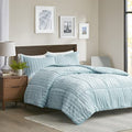 Grey King/California King Faux Fur Reversible Comforter Set 3 Piece B816322