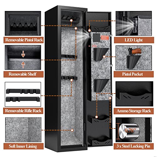 10-12 Gun Safe with Removable Shelf and Separate Lockbox O3377