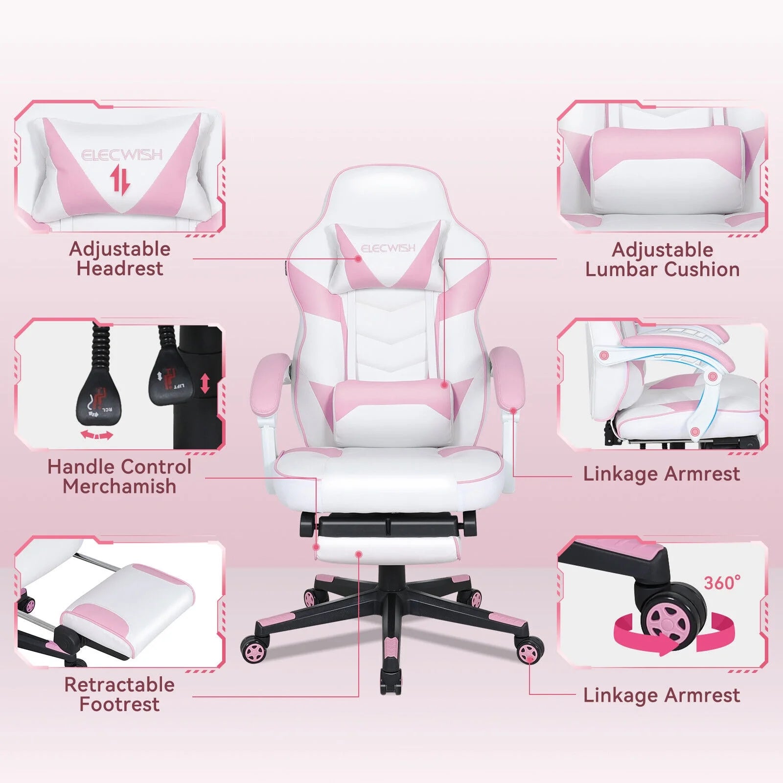 Pink Gaming Chair F309687
