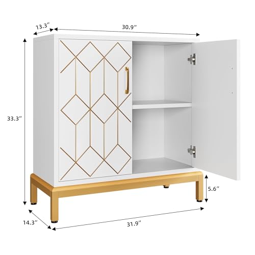 White Buffet Cabinet with Storage W957
