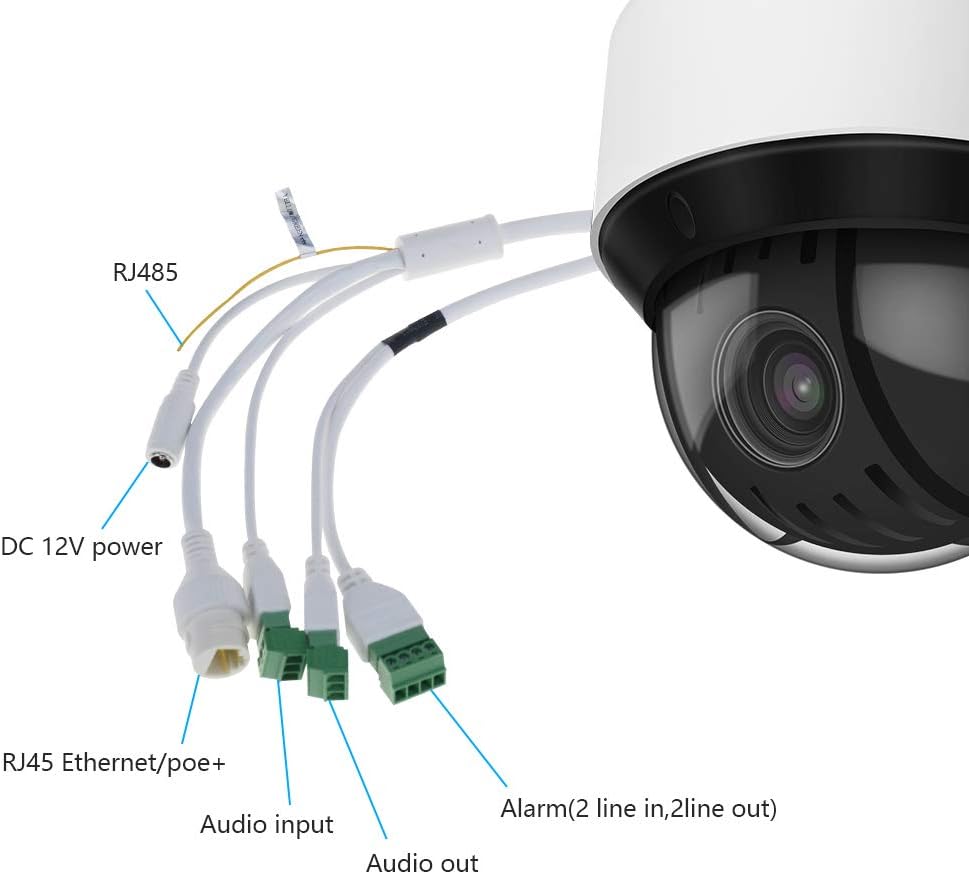 4MP 25x Network IR PTZ Outdoor Dome Camera with 98ft Night Vision, Auto Tracking, 25X Optical Zoom, H.265+, IP66, IK10 O60643