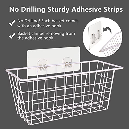 White Wall Wire Baskets 2 Pack Q673342