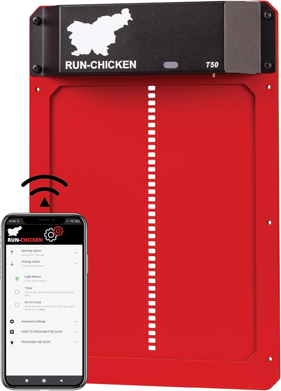 Red Chicken Door W8273