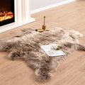 Brown 4ft x 5ft Faux Fur Area Rug Z806