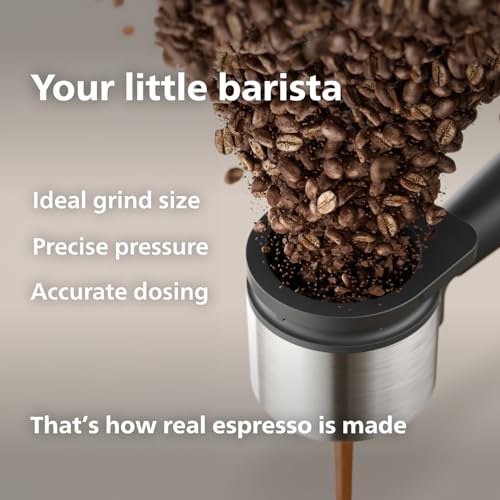 Compact Espresso Machine with Automatic Grinder, 16 Bar Pump Pressure, Black G7310