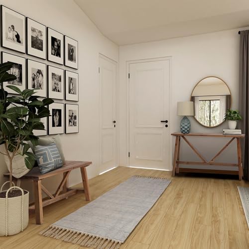 White Solid Wood Narrow Bench H422