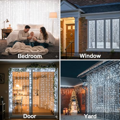 300 Led 9.8x9.8ft Warm White Curtain Lights R886706