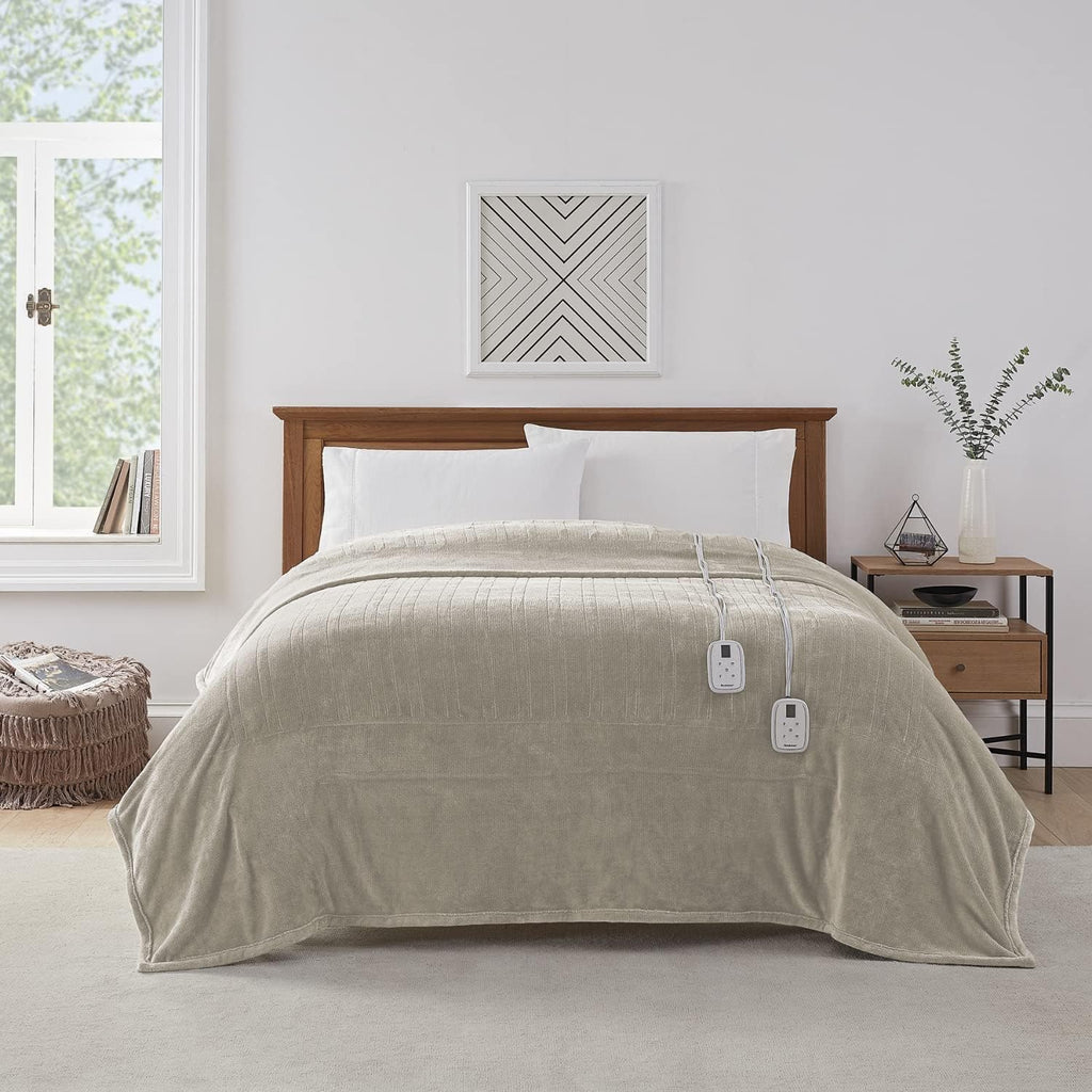 Twin Size Velvet Electric Heated Throw Blanket with Remote V822
