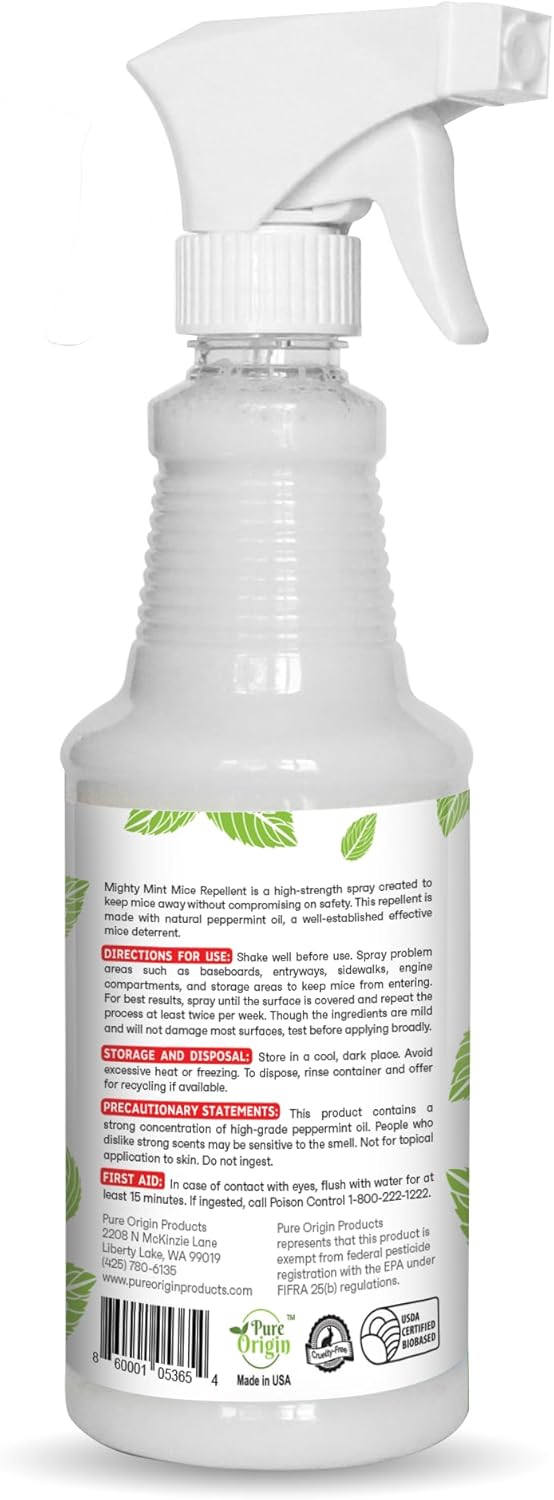 16oz Peppermint Oil Mice Repellent Spray B913