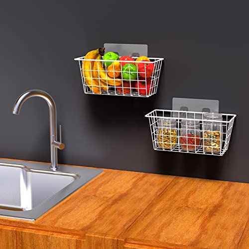 White Wall Wire Baskets 2 Pack Q673342