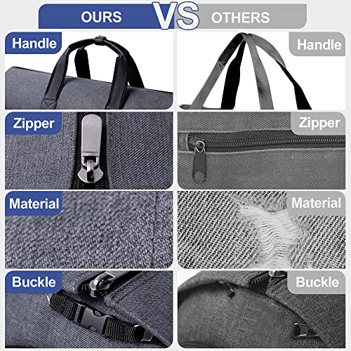 Convertible Garment Bag with Shoe Compartment, Detachable Shoulder Strap G9837