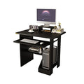 Black Computer Desk with Shelves and Keyboard Tray C2230
