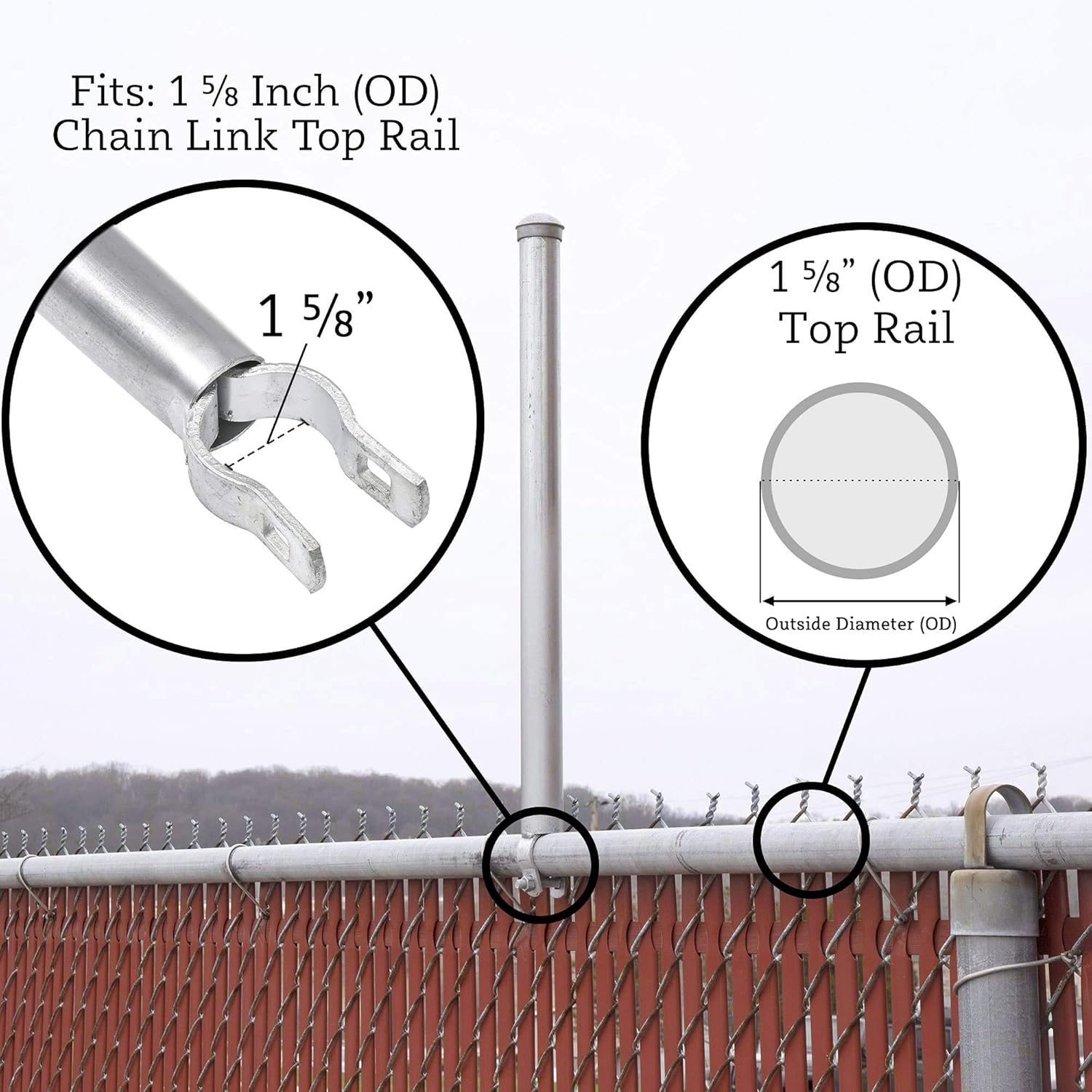 Set of 9 Chain Link Fence Extensions X350004