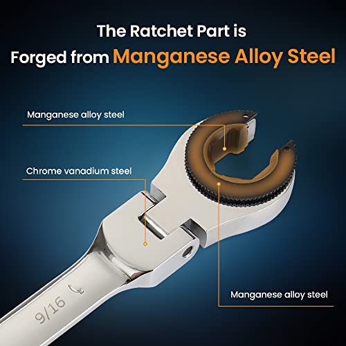 12PCS Metric Combination Ratcheting Wrench Set with 72 Teeth O4098