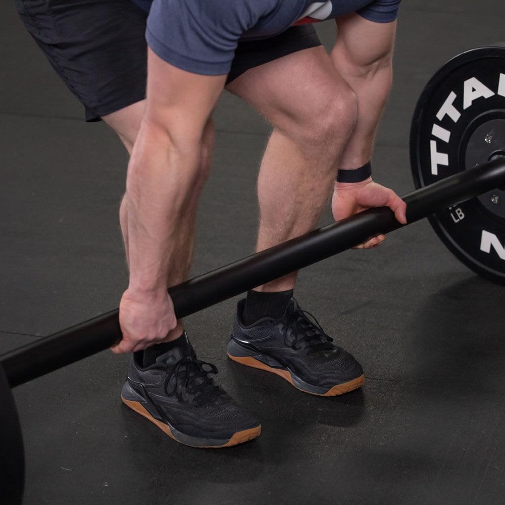 7 FT Fat Grip Olympic Barbell, Powder-Coated Steel D734825
