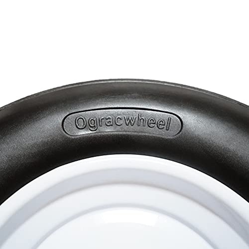 14.5" Flat Free Tire for Wheelbarrow, 5/8" Bearing with Extra 3/4" Bearing Z4633