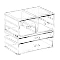 Clear Acrylic 6 Drawers Makeup Organizer Set of 2 E3212