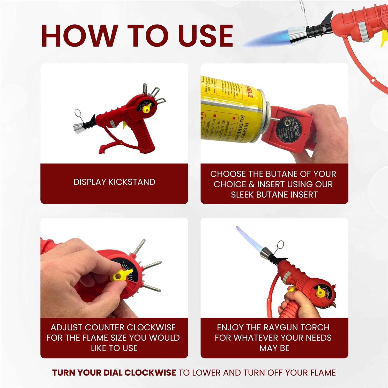 Adjustable Flame Torch Lighter with Safety Lock E756764
