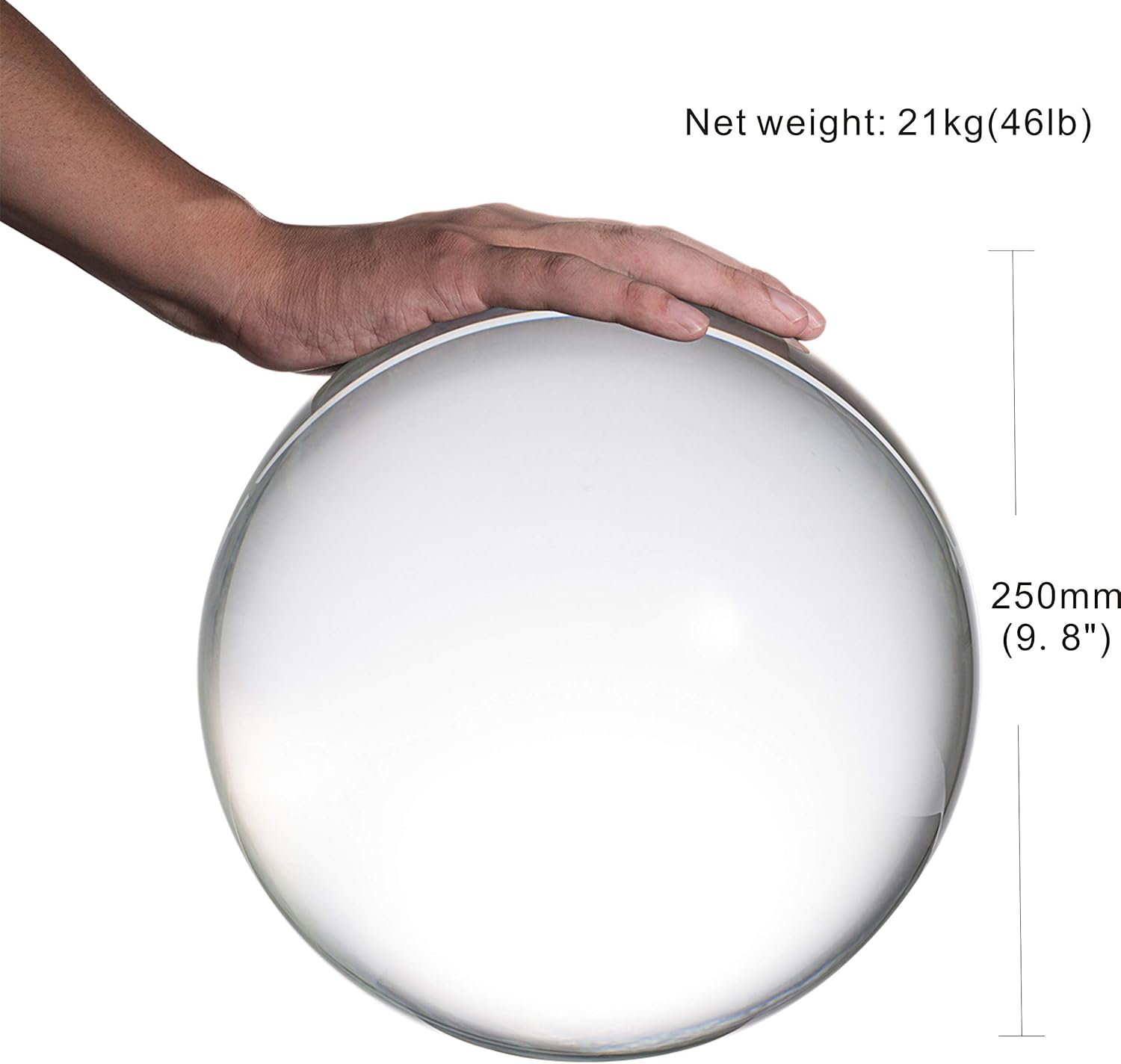 Crystal Ball 250mm with Wooden Stand U7717