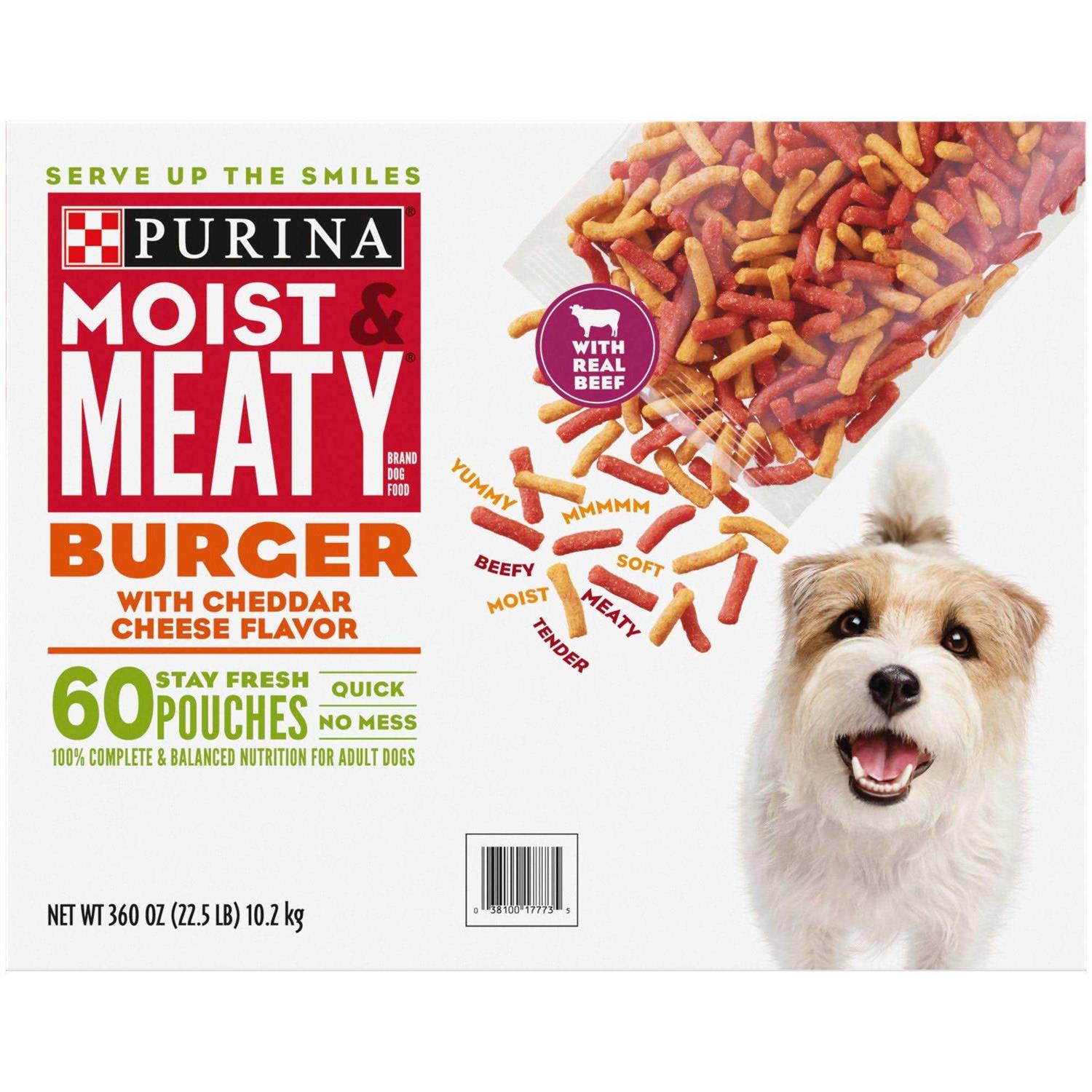 Moist & Meaty Burger with Cheddar Cheese Flavor Dry Dog Food F38553