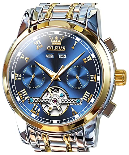 Self Winding Automatic Mechanical Tourbillon Stainless Steel Waterproof Luminous Dress Wrist Watches T379173