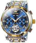 Self Winding Automatic Mechanical Tourbillon Stainless Steel Waterproof Luminous Dress Wrist Watches T379173