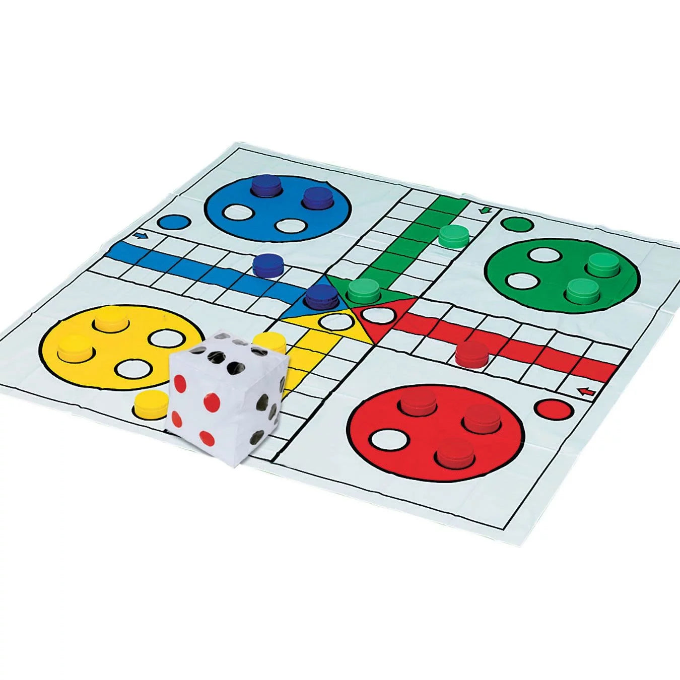 Jumbo Ludo Game with 40" Square Vinyl Game Mat and 5" Inflatable Die N9607