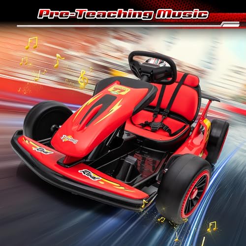 Red Electric Go Kart with EVA Tires, 400W, Max Speed 8.1 MPH C33289