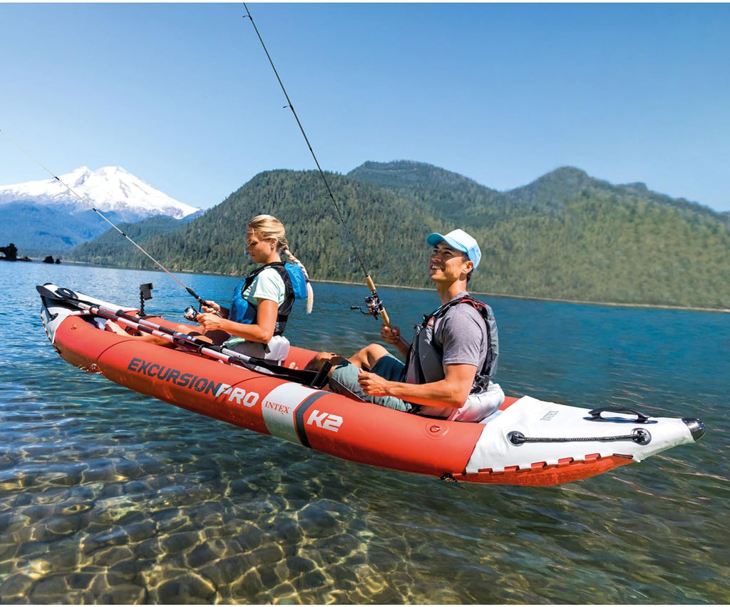 Inflatable Kayak Set with Paddles and Pump – 2-Person – 400lb Weight Capacity X900421