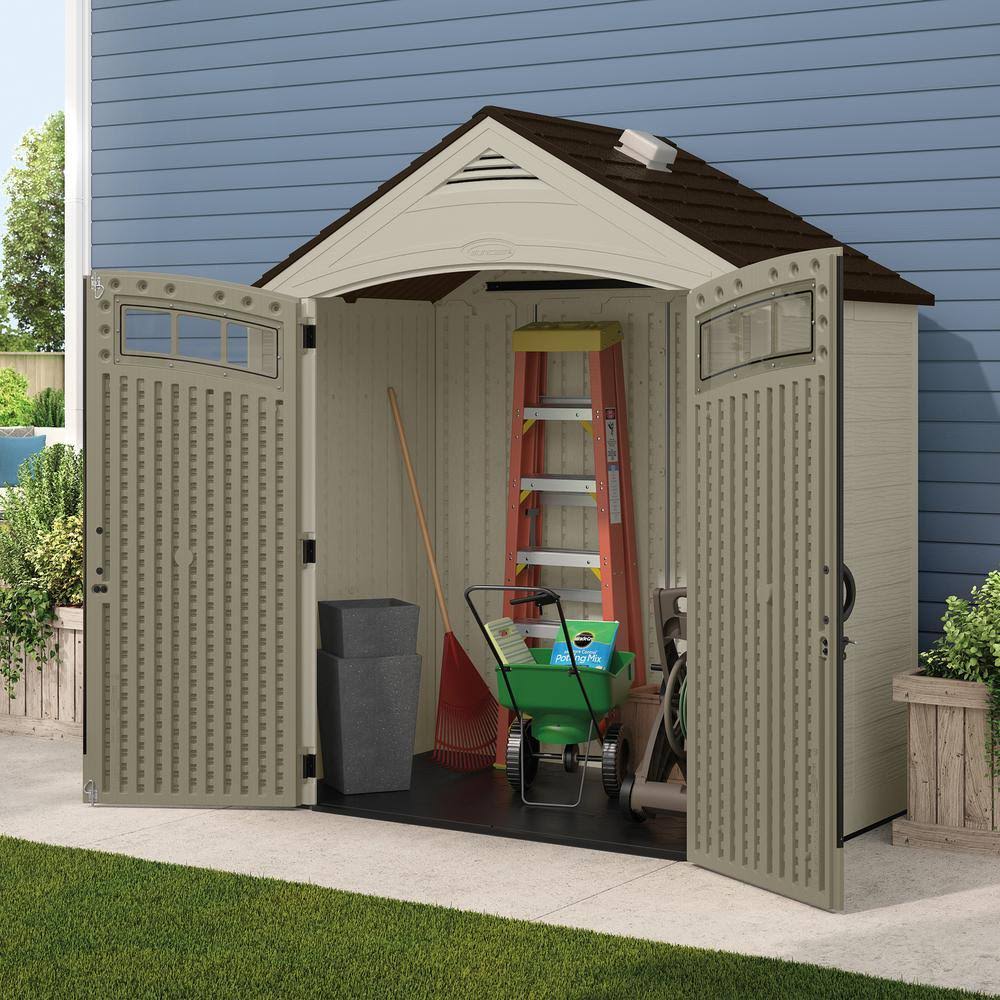 7 ft. 4 in. x 4 ft. 1 in. Resin Storage Shed Q3417