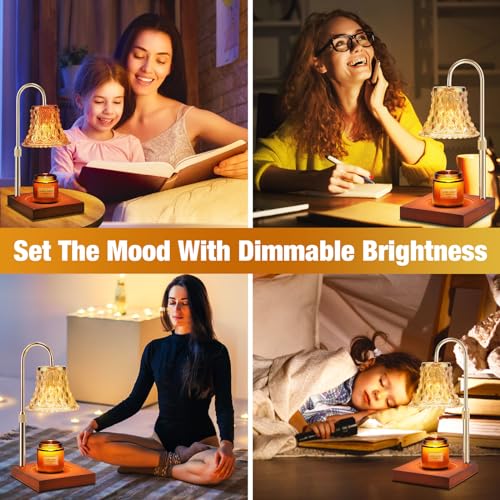 Candle Warmer Lamp with Timer & Dimmer, Adjustable Height, Electric Candle Lamp Warmer with 2 Premium Bulbs P637493