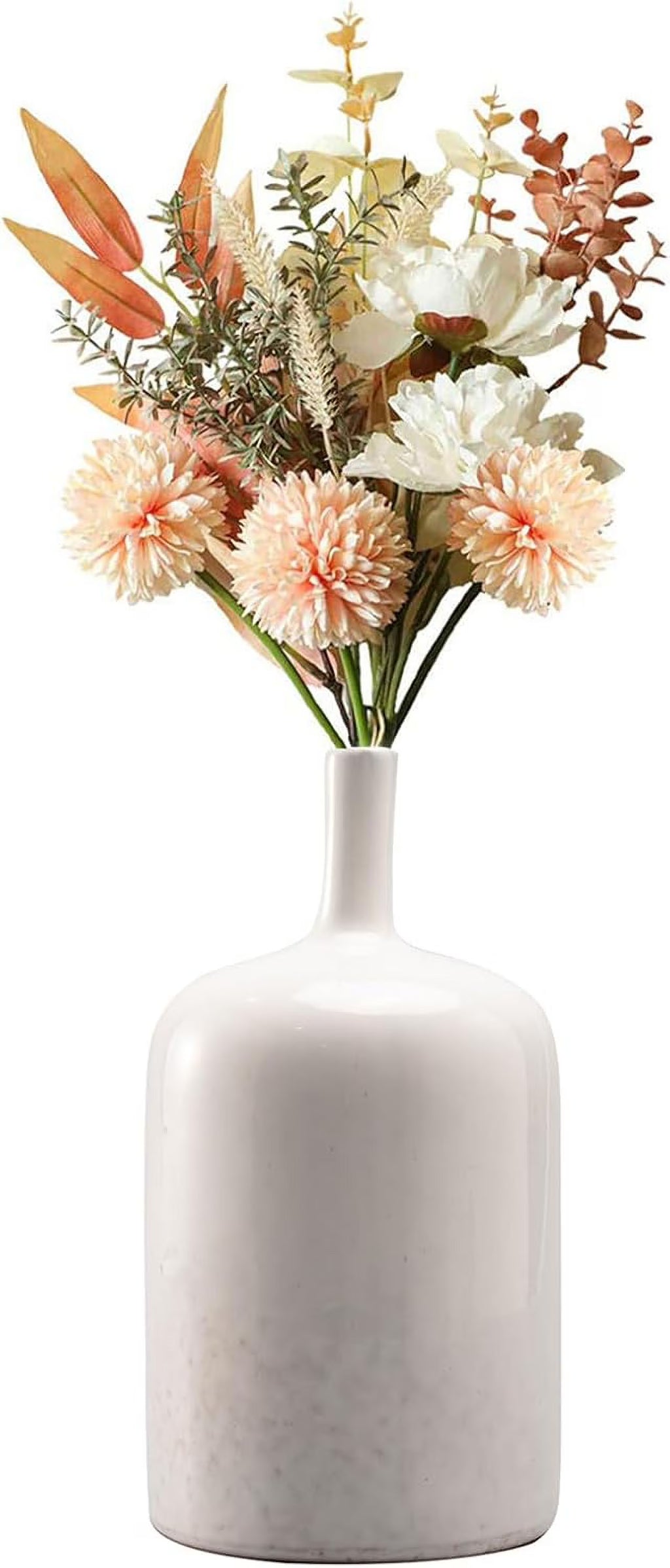 White Ceramic Vase 9.5 Inch S7877