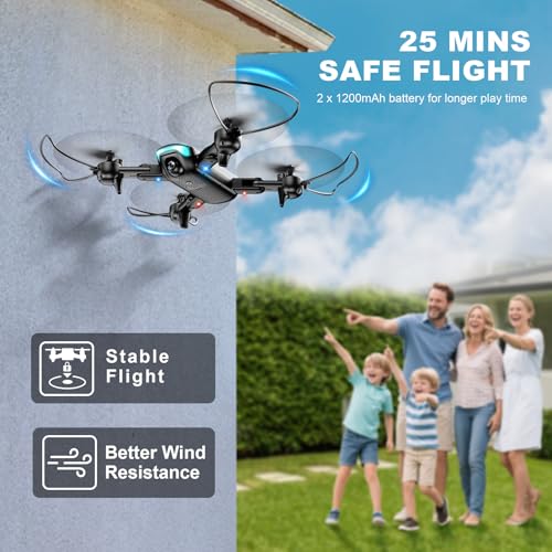 Foldable Drone with 1080P Camera, 2 Batteries L3048
