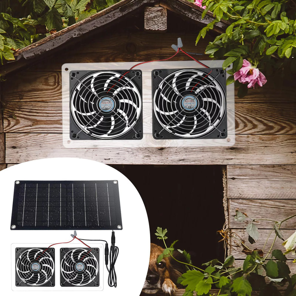 Waterproof Solar Exhaust Fan Extractor Ventilation Portable P8159