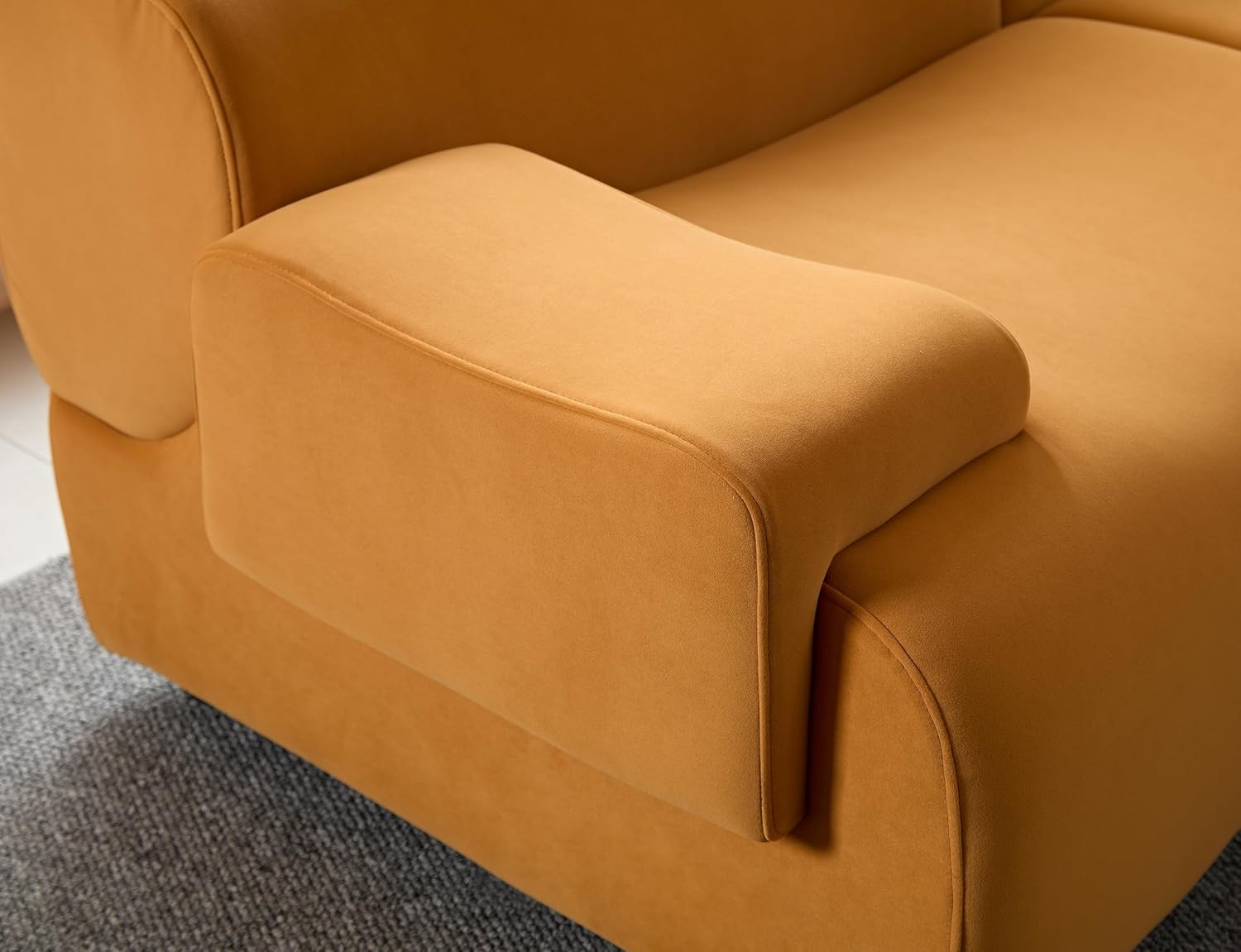 105.9'' Curved Sectional Sofa (Orange) A504271
