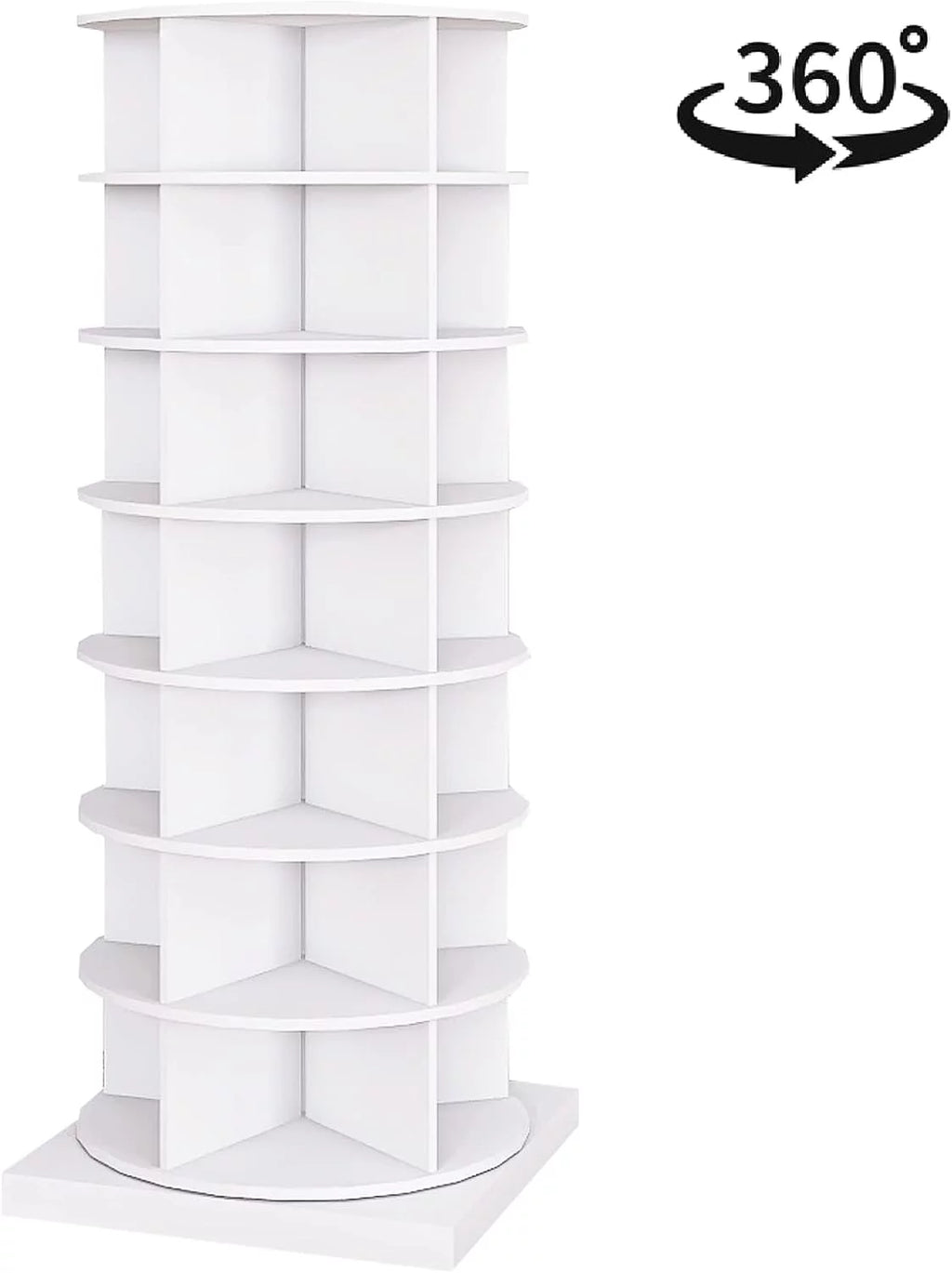 360° Rotating 7-Tiers Shoe Rack Organizer Tower Holds Up to 28 Pairs Y610322