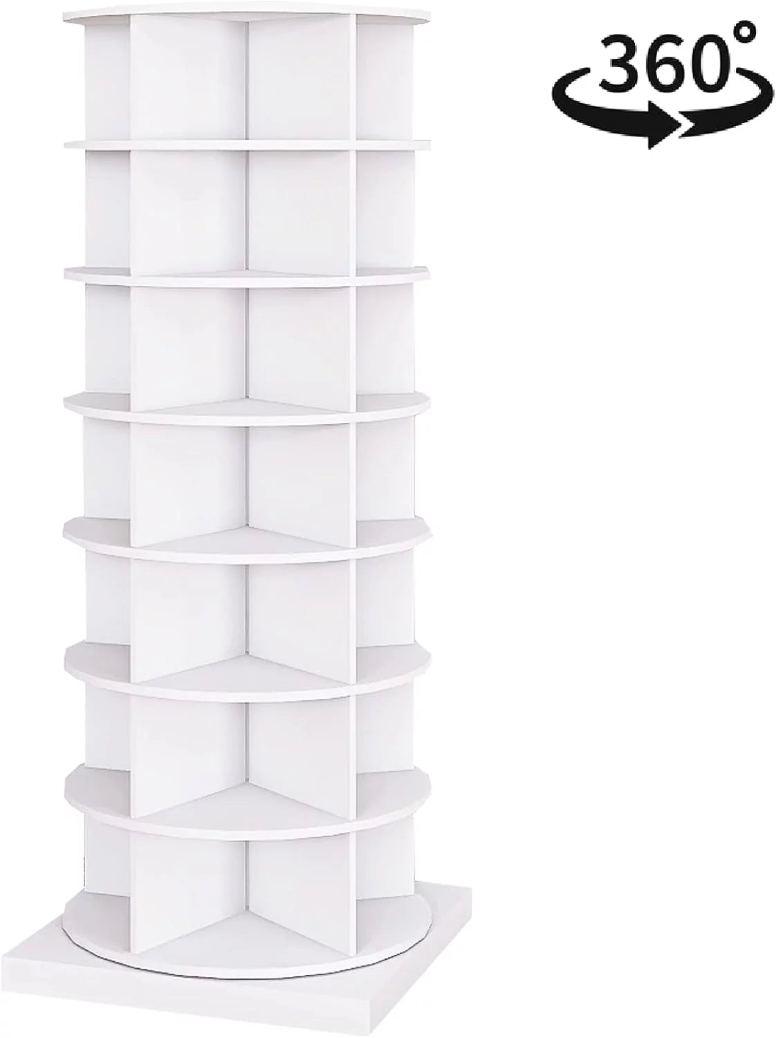 360° Rotating 7-Tiers Shoe Rack Organizer Tower Holds Up to 28 Pairs Y610322