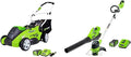 40v 16 inch Cordless Mower, String Trimmer and Blower Combo Kit with 2 Batteries and Charger C70082