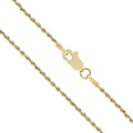14K Solid Yellow Gold Rope Chain Necklace Lobster Clasp, 16" - 24" T6670