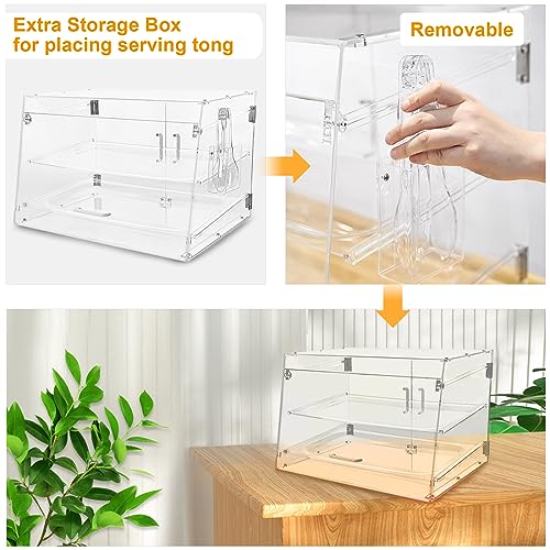 3 Tray Acrylic Pastry Display Case with Serving Tong G1153