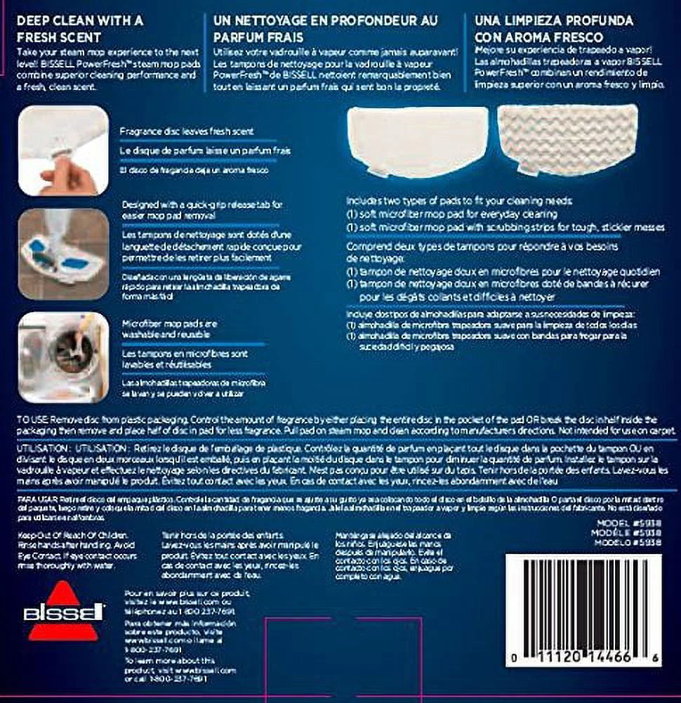 Steam Mop Pads (2 pk) with Fragrance discs (4 ct) C936773