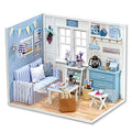 1:24 Scale Mini Wooden Dollhouse Kit with Furniture H239