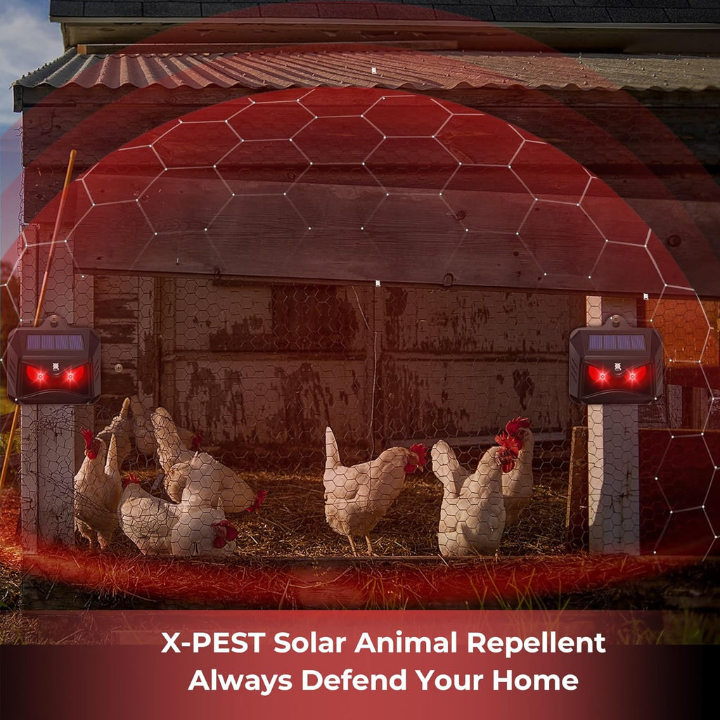Red Led Light Outdoor Animal Repeller H248100