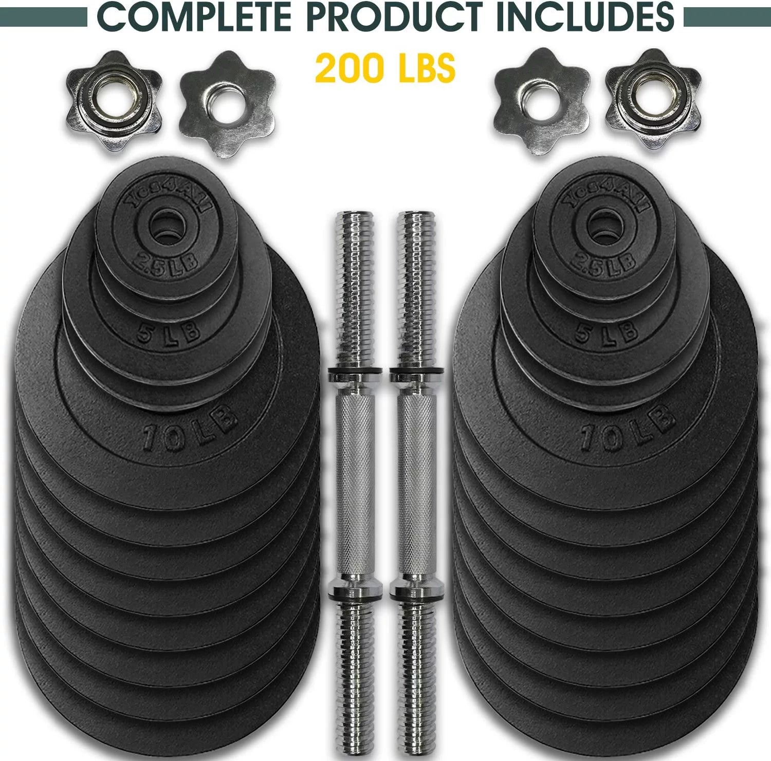 60 lbs Adjustable Cast Iron Dumbbell Pair H8373