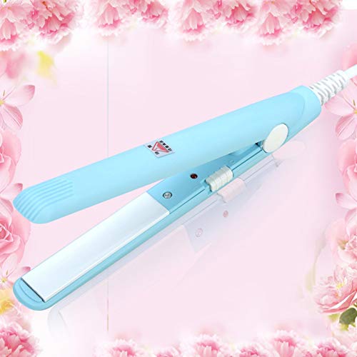 Mini Hair Curler Flat Iron Ceramic Straightener Travel Size 2 in 1 Tourmaline Plate Matcha Green A223133