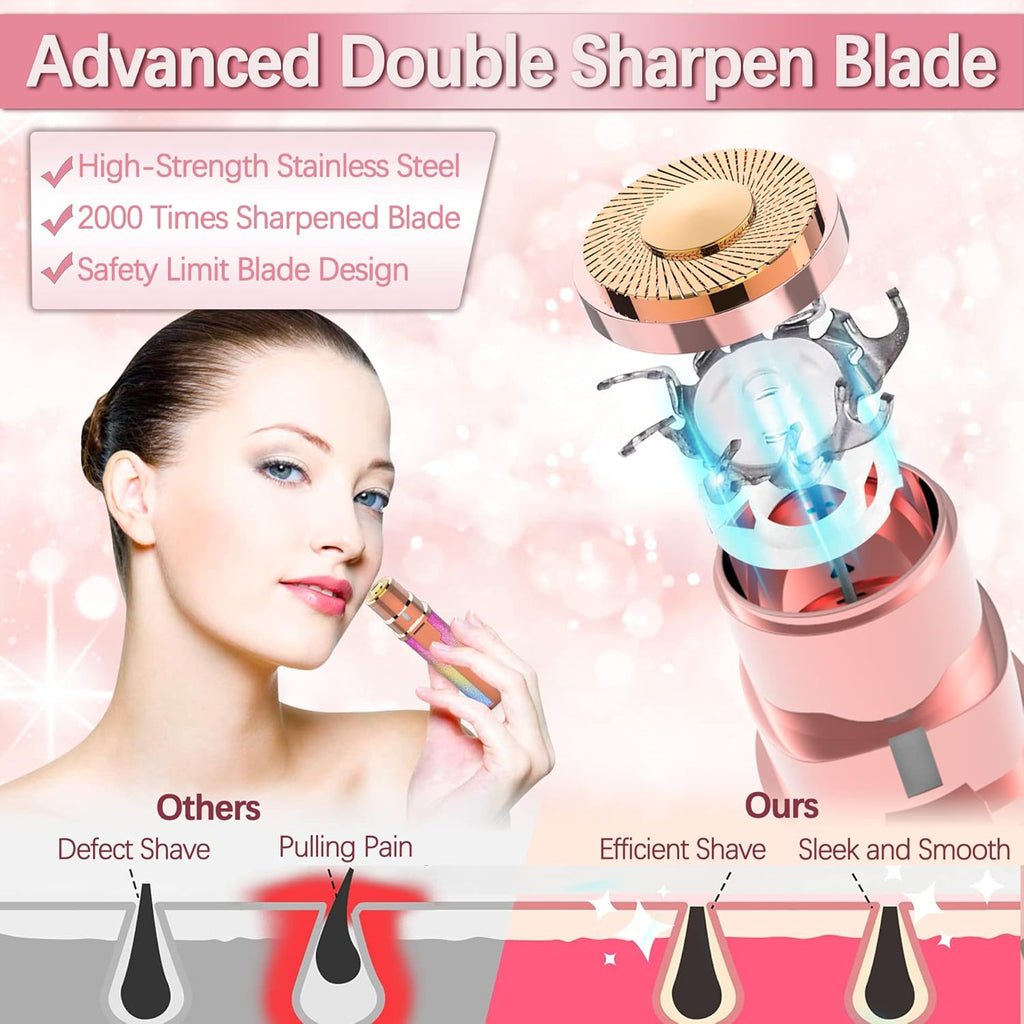 Rechargeable Facial Hair Remover with LED Light Y884