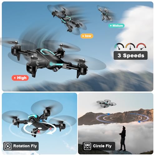 Foldable Drone with 1080P Camera, 2 Batteries L3048