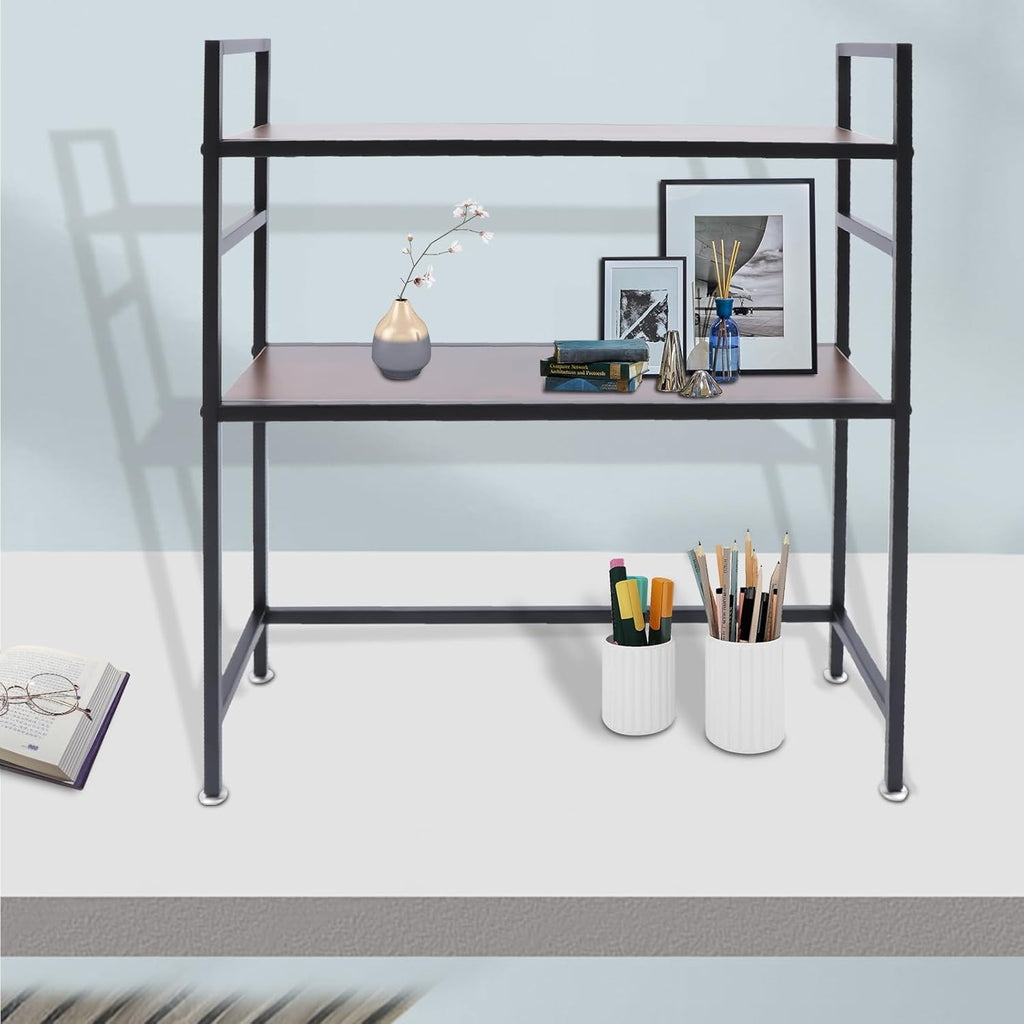 2-Tier Wood Desk Hutch M8702