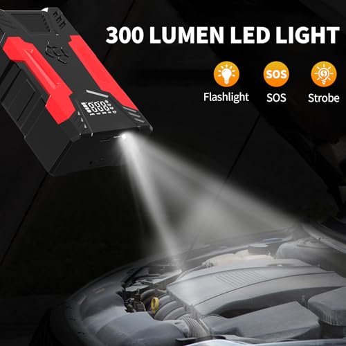 3000A 12V 37000mWh Car Jump Starter with Jumper Cables E85365