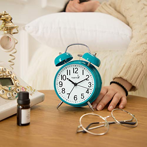 4'' Twin Bell Alarm Clock Mint Green C141